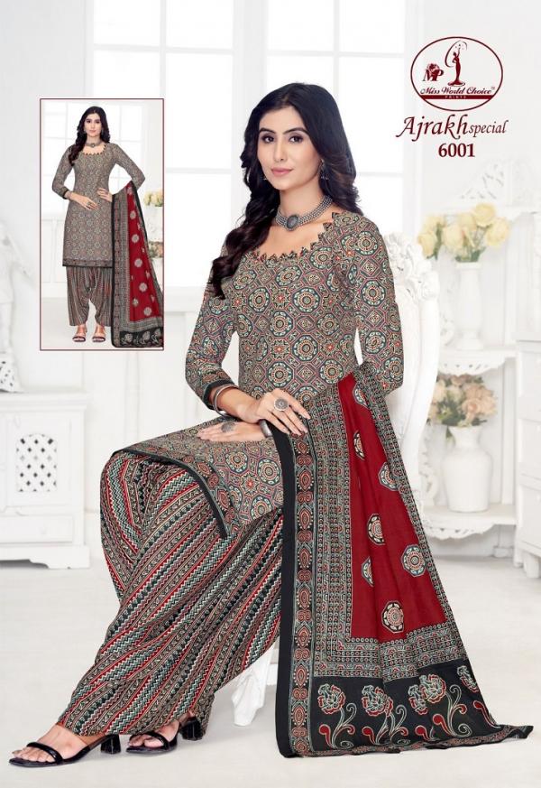 Miss World Ajrakh Vol-6 – Dress Material